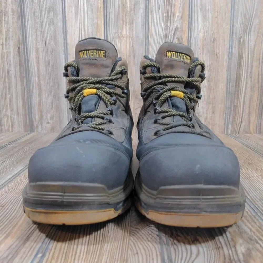 Wolverine Men Leather Work Boots 400 Gram Thinsulate Safety Toe Sz‎ 12 W10721